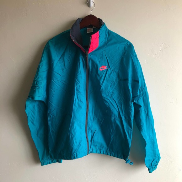 Nike Jackets & Blazers - Vintage Gray Tag Nike Blue Windbreaker Jacket